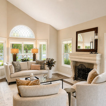 Warm Contemporary Living Room - AFTER