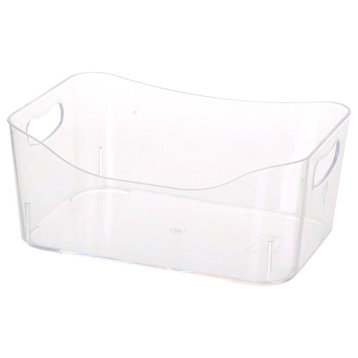 Open Bin Storage Basket Under Cabinet Caddy, Clear