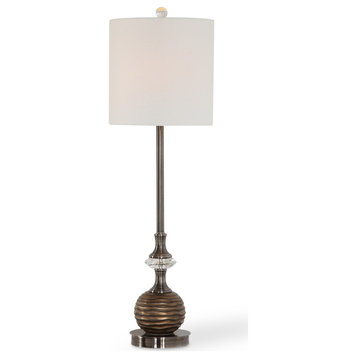 33" Traditional Bronze Bronze Table Lamp