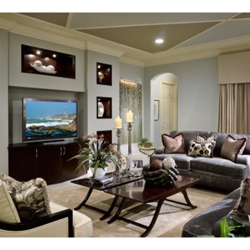 Contemporary Built In Media Unit