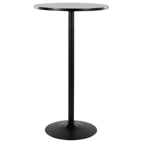 LumiSource Pebble Table, Black Metal/Black Wood