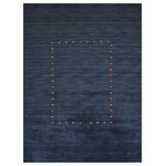 Get My Rugs LLC - Hand Knotted Loom Wool Area Rug Contemporary Blue - After all its Gabbeh which is simple, elegant yet classic, this elegance will make your interiors look pretty sober and soothing. It is very easy to maintain this and will go of for decades to come.