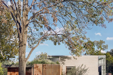 Example of a trendy entryway design in Austin