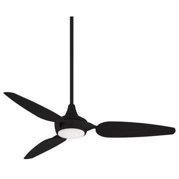 Minka Aire Seacrest LED 60" Indoor/Outdoor Ceiling fan With Remote Control, Coal
