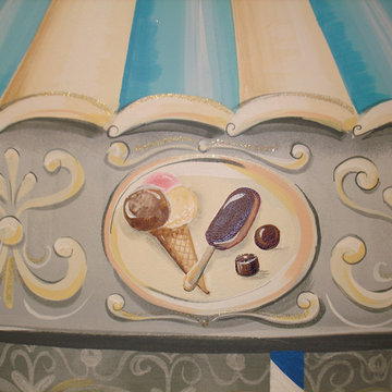 Custom Mural. Carousel theme. Kids.