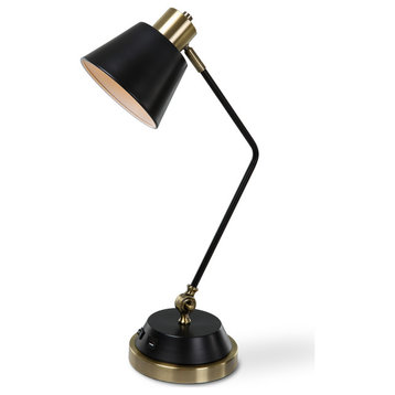 Contemporary Traditional 22.5" Metal Desk Lamp