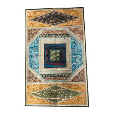 Vintage Sari Indian Decoration Embroidered Tapestry Patchwork Boho Decor