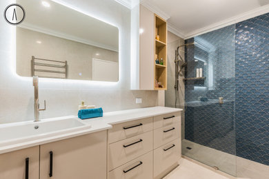 Design ideas for a beach style bathroom in Perth.