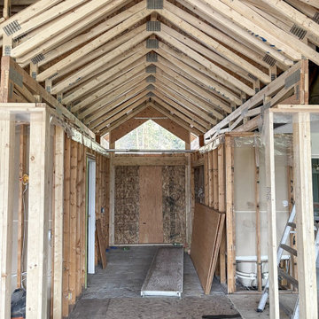 Shannon Lake Structural Renovation | Vaulted Ceiling Framing | West Kelowna