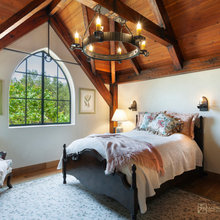Cathedral ceiling look with wood