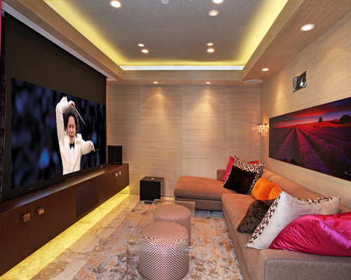 Best Small Home Theater Design Ideas & Remodel Pictures | Houzz  SaveEmail