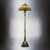 Luxury Mediterranean Tiffany Floor Lamp, Brushed Bullion, UQL7211