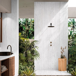 DT-Travertino White Matte- outdoor kitchen cropped - Wall And Floor Tile