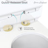 Concorde One Piece Square Toilet Dual Flush, Brushed Gold Hardware 1.1/1.6 gpf