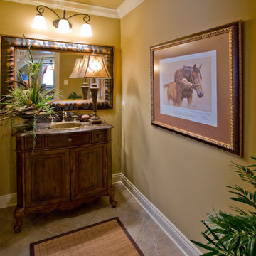 Designer Powder Bathroom in Hurricane Lake Estates