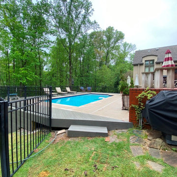 Low Maintenance Poolside Deck Addition in Mountain Brook AL