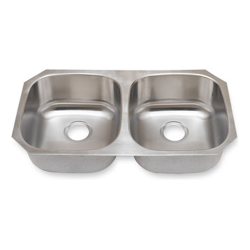Undermount Double Bowl Sink, 34"