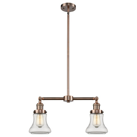 Innovations 2-LT Bellmont 22" Chandelier - Antique Copper