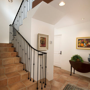 Majestic Adobe Wrought Iron Stairway