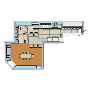 Kitchen And Dining Area Remodeling 3D Design