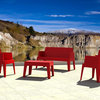Compamia Box Outdoor Bench, Red