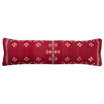 Jaipur Living Katara Tribal Red/ Gray Lumbar Pillow, Down Fill