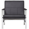 Atlas Bonded Leather Lounge Chair, Black