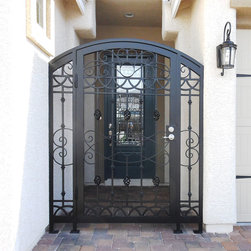Jalisco Arched Courtyard Entryway - Front Doors