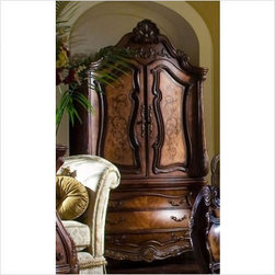 AICO Furniture - Chateau Beauvais Armoire in Noble Bark - 75080B/75080T - Armoires And Wardrobes
