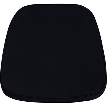 Soft Fabric Chiavari Chair Cushion, Black, 15"x15"x2"