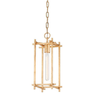 1 Light Pendant In Global Style-17.5 Inches Tall and 7.25 Inches Wide-Gold
