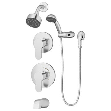 Identity 2-Handle Tub/Shower Faucet Trim With Hand Shower, 1.5 gpm, Chrome