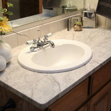 Granite Countertops In Updated Bathroom