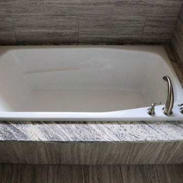 Rustic Spa Master Bathroom- Platinum White