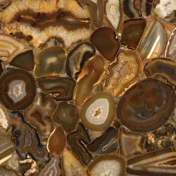 Brown Agate Sliver Kitchen Counter Top Detail - Kitchen Worktops