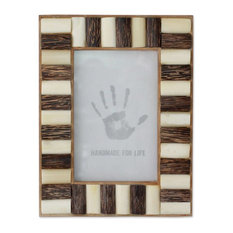 Forest Appeal Bone and Teak Wood Photo Frame, 4x6