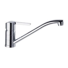 High-rise Sink mixer with 22,5 cm formed swivel spout