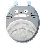 Debra Hughes - Totoro Hand Painted Toilet Seat, Elongated - Cute Totoro face that will make all your guests smile when they enter your bathroom.