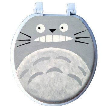 Totoro Hand Painted Toilet Seat, Elongated