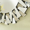 Elegant Decor Sparkle 32" Round Contemporary Sunburst Decorative Clear Mirror