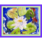 Betsy Drake - Lily Pad Door Mat 18x26 - These decorative floor mats are made with a synthetic, low pile washable material that will stand up to years of wear. They have a non-slip rubber backing and feature art made by artists Dick Hamilton and Betsy Drake of Betsy Drake Interiors. All of our items are made in the USA. Our small door mats measure 18x26 and our larger mats measure 30x50. Enjoy a colorful design that will last for years to come.