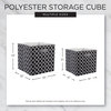 Polyester Cube Stripe Brown Square 13x13x13