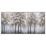StyleCraft - Plantation Trees Hand Painted Framed Canvas Art 60"Wx30"H2"D - A clean and classic piece, the large size of the Plantations Trees Hand Painted Framed Canvas Art by StyleCraft is a statement for any home. Made with artisan hand painted details, this traditional rustic scene is framed in a gold frame for a bold modern character. If you're looking to highlight a statement sofa or large surface, this piece is where it's at.