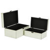 Calista Set of 2 Distressed Boxes - Off White