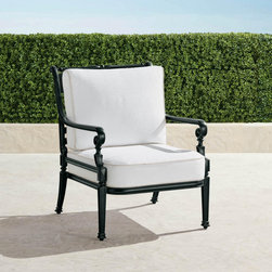 Carlisle Lounge Chair with Cushions in Onyx Finish - Gartensessel