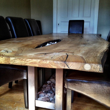 Salvaged Maple Live Edge Crevice Table