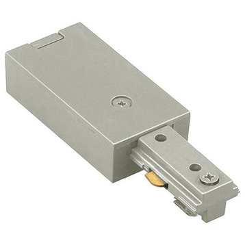 WAC Lighting H Track Live End Connector in Brushed Nickel