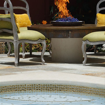 24k Gold Accented Glass Tiled Pool