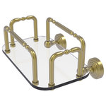 Allied Brass - Waverly Place Wall Mounted Guest Towel Holder, Satin Brass - This elegant wall mounted guest towel tray will add style and convenience to your bathroom decor. Ideally sized to hold your favorite guest towels or a standard box of Kleenex Tissues. Keep your vanity top organized and clutter free with this wall mounted accessory.  Tempered glass and brass rails are used to make this item sturdy and stylish. Any of our lifetime designer finishes will provide a lifetime of use.