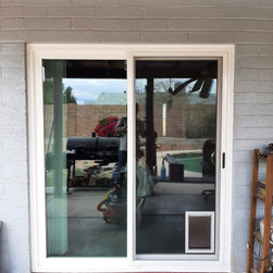 Vinyl Sliding Door With Doggy Door - Patio Doors